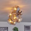 Gastor Plafondlamp, Kogellampje Duidelijk, Rookkleurig, 8-lichts