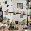 Chehalis Hanglamp, Kogellampje, Hanglamp Amber, Rookkleurig, 10-lichts