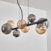 Chehalis Hanglamp, Kogellampje, Hanglamp Amber, Rookkleurig, 8-lichts