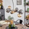 Chehalis Hanglamp, Kogellampje, Hanglamp Amber, Rookkleurig, 8-lichts