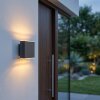 Paranhas Wandlamp voor buiten, Badkamerlamp, Licht omhoog & omlaag, Wandlamp Antraciet, 1-licht