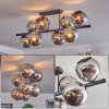 Gastor Plafondlamp, Kogellampje Chroom, Rookkleurig, 8-lichts