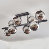 Gastor Plafondlamp, Kogellampje Chroom, Rookkleurig, 8-lichts