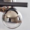 Chehalis Hanglamp, Kogellampje, Hanglamp Chroom, Duidelijk, Rookkleurig, 8-lichts