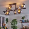 Gastor Plafondlamp, Kogellampje Chroom, Duidelijk, Rookkleurig, 8-lichts