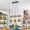 Koyoto Hanglamp, Kogellampje, Hanglamp Goud, Duidelijk, 3-lichts