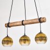 Koyoto Hanglamp, Kogellampje, Hanglamp Goud, Duidelijk, 3-lichts