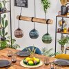 Koyoto Hanglamp, Kogellampje, Hanglamp Natuurlijke kleuren, Zwart, 3-lichts