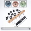 Koyoto Hanglamp, Kogellampje, Hanglamp Natuurlijke kleuren, Zwart, 3-lichts