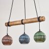 Koyoto Hanglamp, Kogellampje, Hanglamp Natuurlijke kleuren, Zwart, 3-lichts