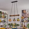 Koyoto Hanglamp, Kogellampje, Hanglamp Natuurlijke kleuren, Zwart, 3-lichts