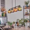 Koyoto Hanglamp, Kogellampje, Hanglamp Blauw, Groen, Koperkleurig, 4-lichts