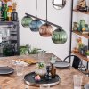 Koyoto Hanglamp, Kogellampje, Hanglamp Blauw, Groen, Koperkleurig, 4-lichts