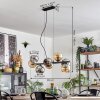 Koyoto Hanglamp, Kogellampje, Hanglamp Amber, Chroom, Rookkleurig, 8-lichts