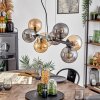 Gastor Hanglamp, Kogellampje, Hanglamp Amber, Rookkleurig, 8-lichts