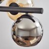 Koyoto Hanglamp, Kogellampje, Hanglamp Amber, Chroom, Rookkleurig, 8-lichts