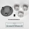 Vireda Plafondlamp Antraciet, 3-lichts