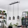 Hasvik Hanglamp, Hanglamp Chroom, Zwart, 3-lichts