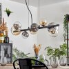 Chehalis Hanglamp, Kogellampje, Hanglamp Amber, Duidelijk, Rookkleurig, 8-lichts
