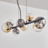 Chehalis Hanglamp, Kogellampje, Hanglamp Amber, Duidelijk, Rookkleurig, 8-lichts