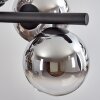 Koyoto Hanglamp, Kogellampje, Hanglamp Chroom, Duidelijk, Rookkleurig, 8-lichts
