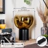 Koyoto Kogellampje, Bureaulamp, Tafellamp 20 cm Goud, Duidelijk, 1-licht