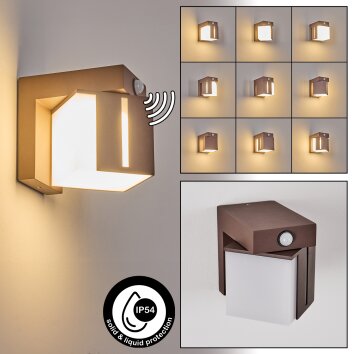 Swanek Wandlamp voor buiten LED Roest, 1-licht, Bewegingsmelder