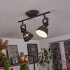 Tita Plafondlamp Zwart, 2-lichts