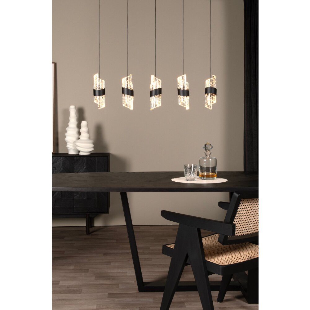 Lucide KLIGANDE Hanglamp LED Zwart, 5-lichts main product photo