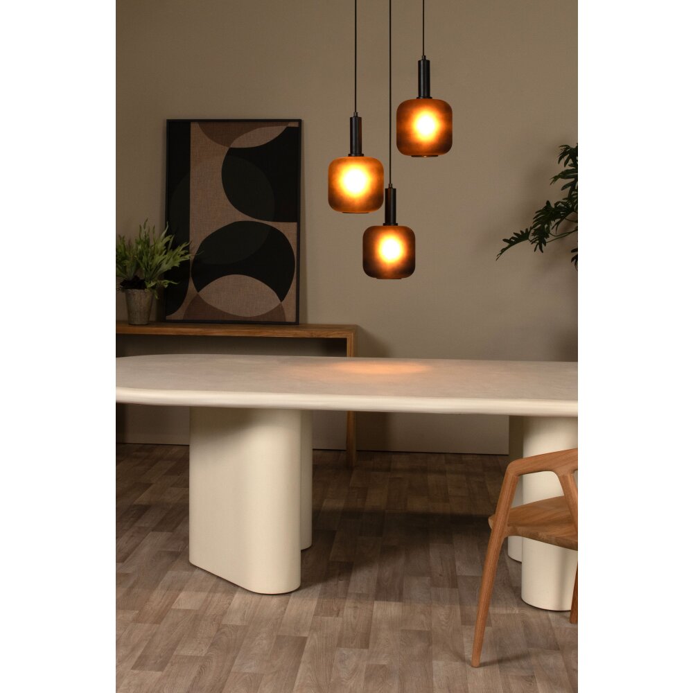 Lucide ELOISE Hanglamp Zwart, 3-lichts main product photo