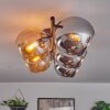 Gastor Plafondlamp, Kogellampje Amber, Chroom, Rookkleurig, 5-lichts