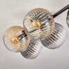 Gastor Plafondlamp, Kogellampje Amber, Duidelijk, Rookkleurig, 5-lichts