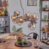 Gastor Hanglamp, Kogellampje, Hanglamp Chroom, Duidelijk, Rookkleurig, 10-lichts
