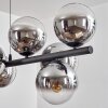 Gastor Hanglamp, Kogellampje, Hanglamp Chroom, Duidelijk, Rookkleurig, 10-lichts