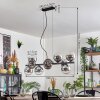 Gastor Hanglamp, Kogellampje, Hanglamp Chroom, Duidelijk, Rookkleurig, 10-lichts