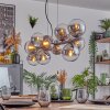 Gastor Hanglamp, Kogellampje, Hanglamp Chroom, Duidelijk, Rookkleurig, 10-lichts