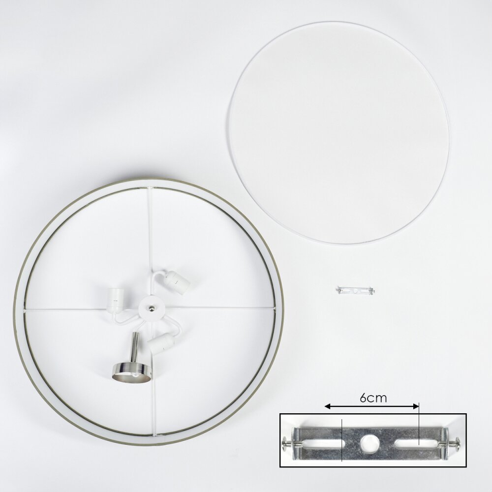 Foggia Plafondlamp Nikkel mat, 3-lichts