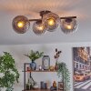 Koyoto Plafondlamp, Kogellampje Duidelijk, Rookkleurig, 4-lichts
