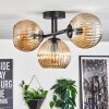 Koyoto Plafondlamp, Kogellampje Amber, 3-lichts
