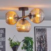 Koyoto Plafondlamp, Kogellampje Amber, 3-lichts