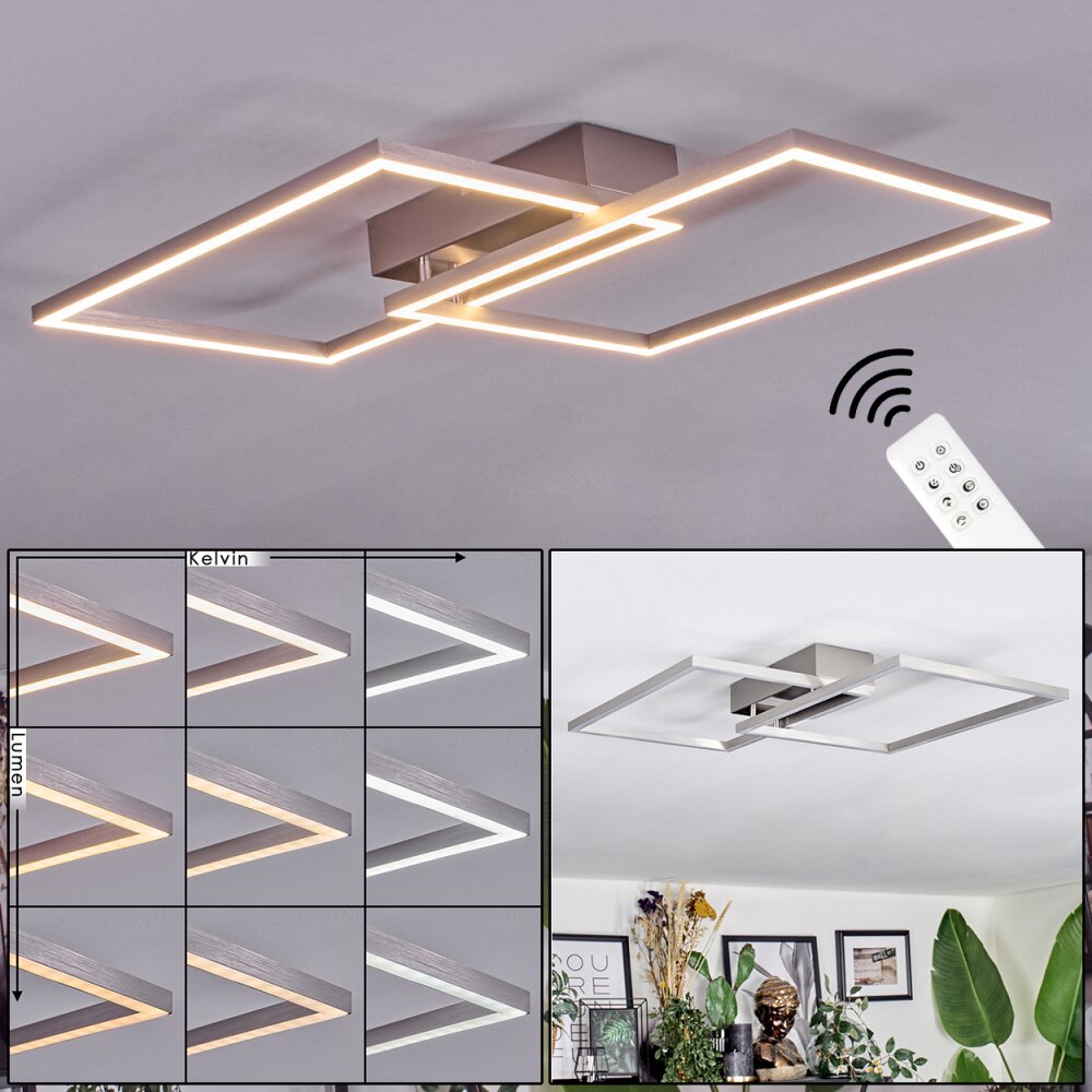 Colombero Plafondlamp LED Nikkel mat, 2-lichts, Afstandsbediening main product photo