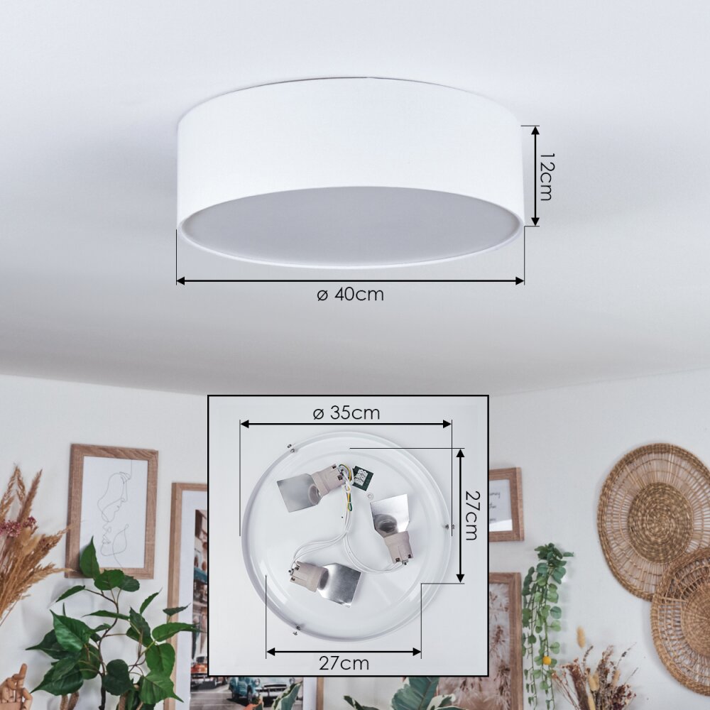 Antillo Plafondlamp Wit, 3-lichts