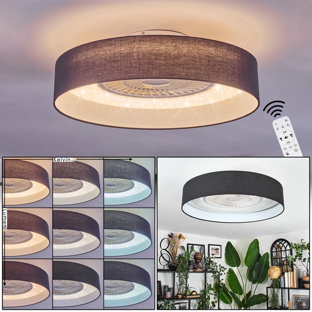 Benesal Plafondlamp, Plafondventilator met verlichting LED Wit, 1-licht, Afstandsbediening main product photo