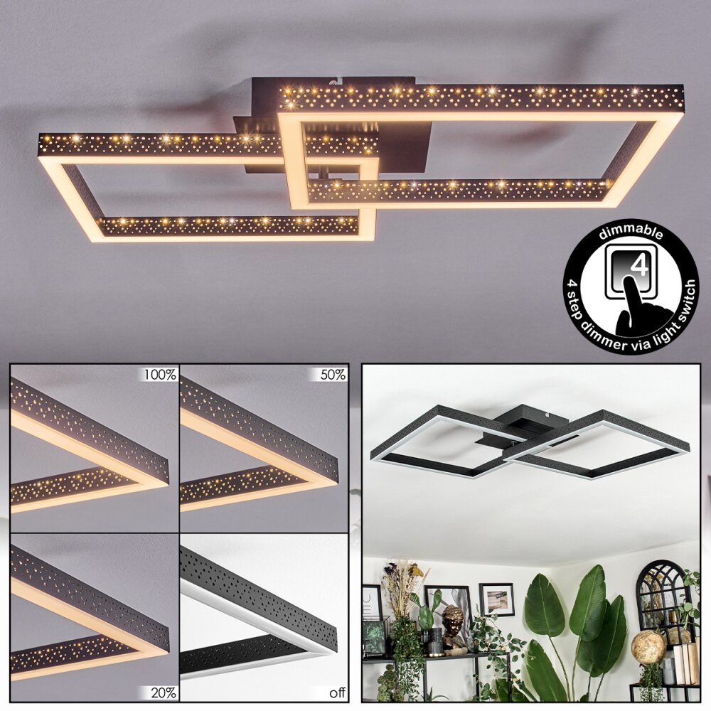Binor Plafondlamp LED Zwart, 1-licht main product photo