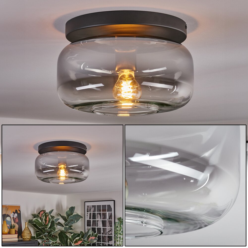 Boza Plafondlamp, Kogellampje Duidelijk, Rookkleurig, 1-licht main product photo