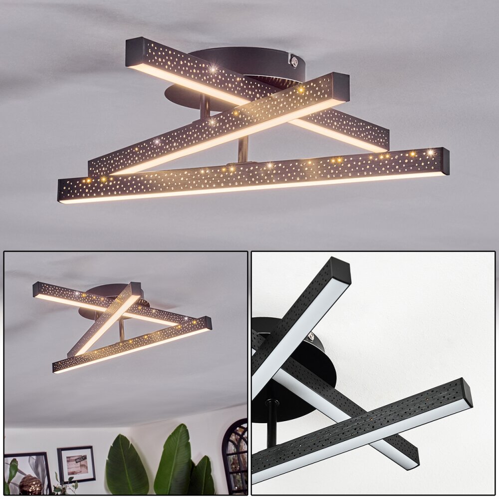 Arlan Plafondlamp LED Zwart, 1-licht main product photo