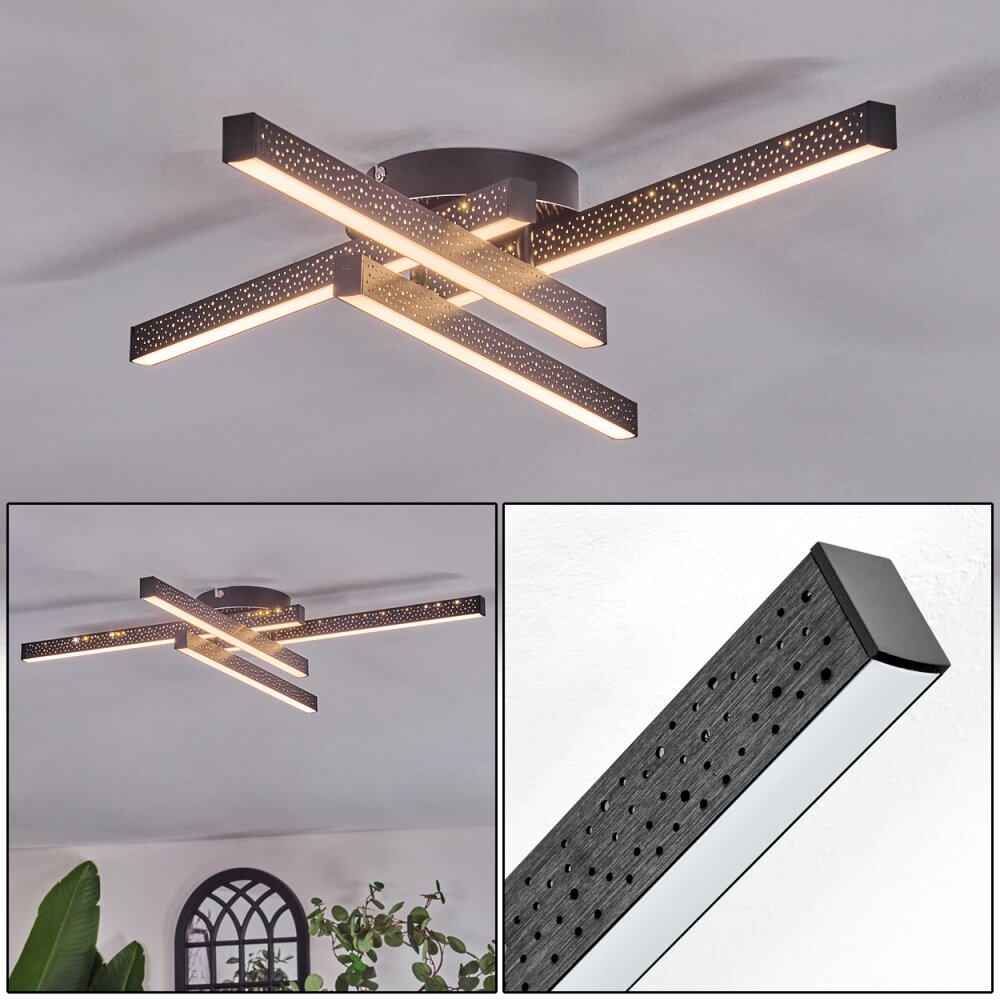 Arlan Plafondlamp LED Zwart, 1-licht main product photo
