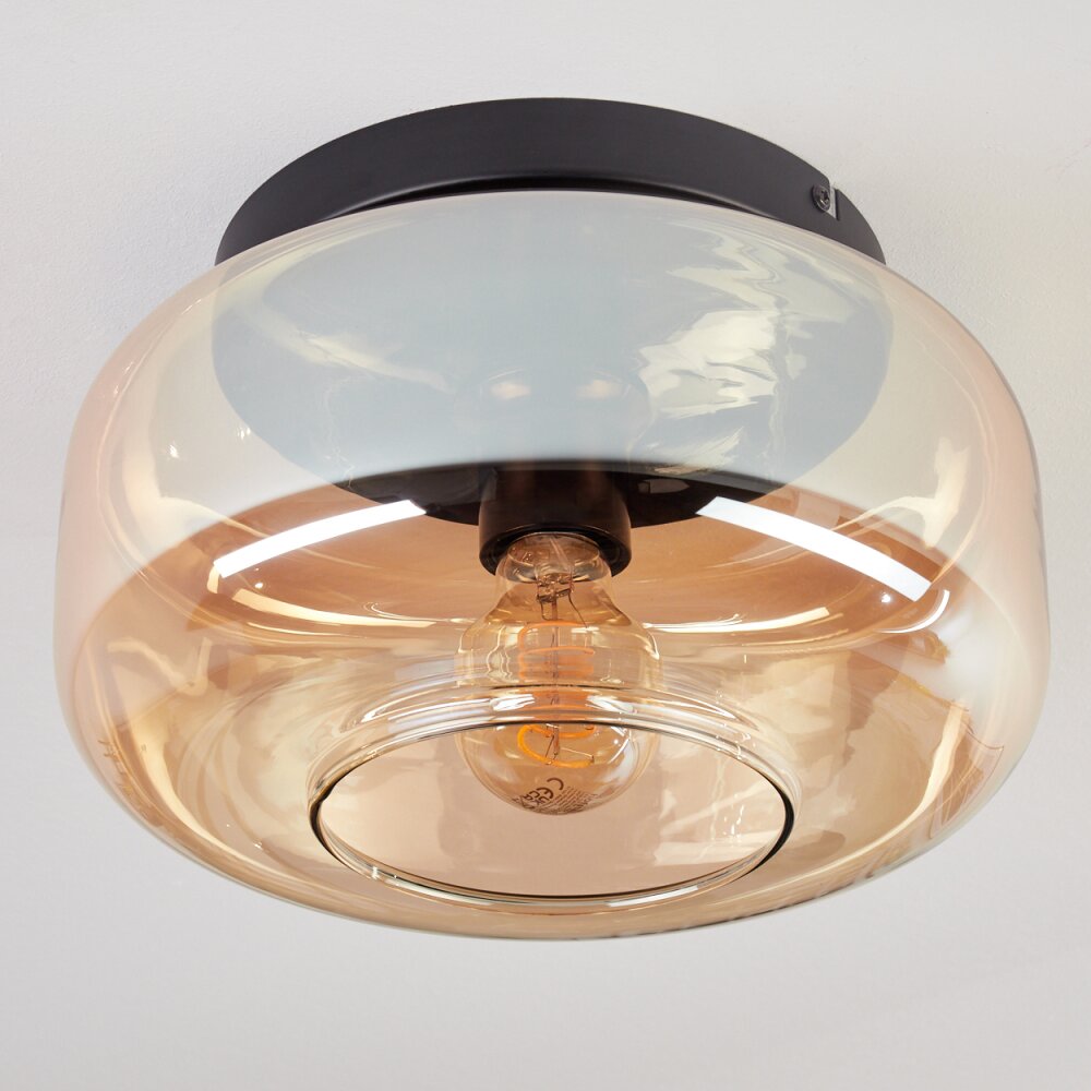 Boza Plafondlamp, Kogellampje Amber, 1-licht