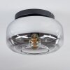 Boza Plafondlamp, Kogellampje Chroom, Duidelijk, Rookkleurig, 1-licht