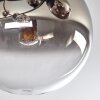Chehalis Plafondlamp, Kogellampje 76 cm Chroom, Duidelijk, Rookkleurig, 12-lichts